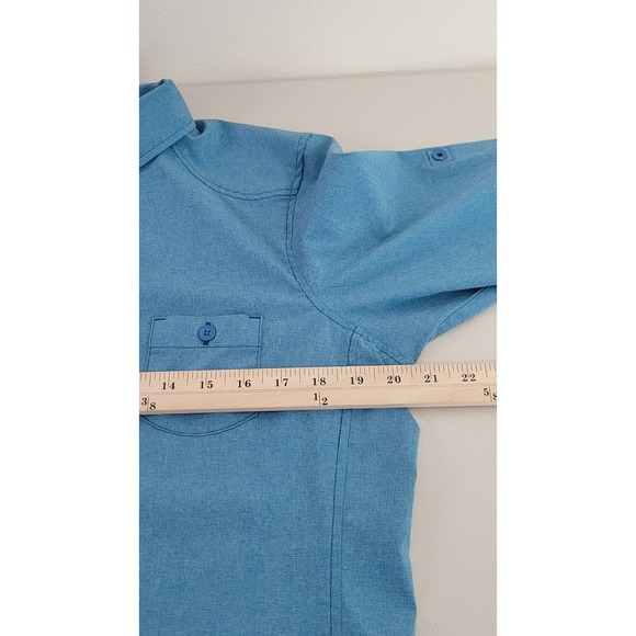 Outdoor Research Women's XL‎ Blue Reflection Long Sleeve Button Up Shirt Pockets - Picture 13 of 16